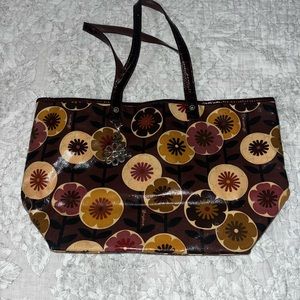 Brighton Dark Purple Floral Tote Handbag
